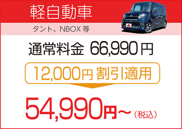軽自動車 割引適用後の車検総額